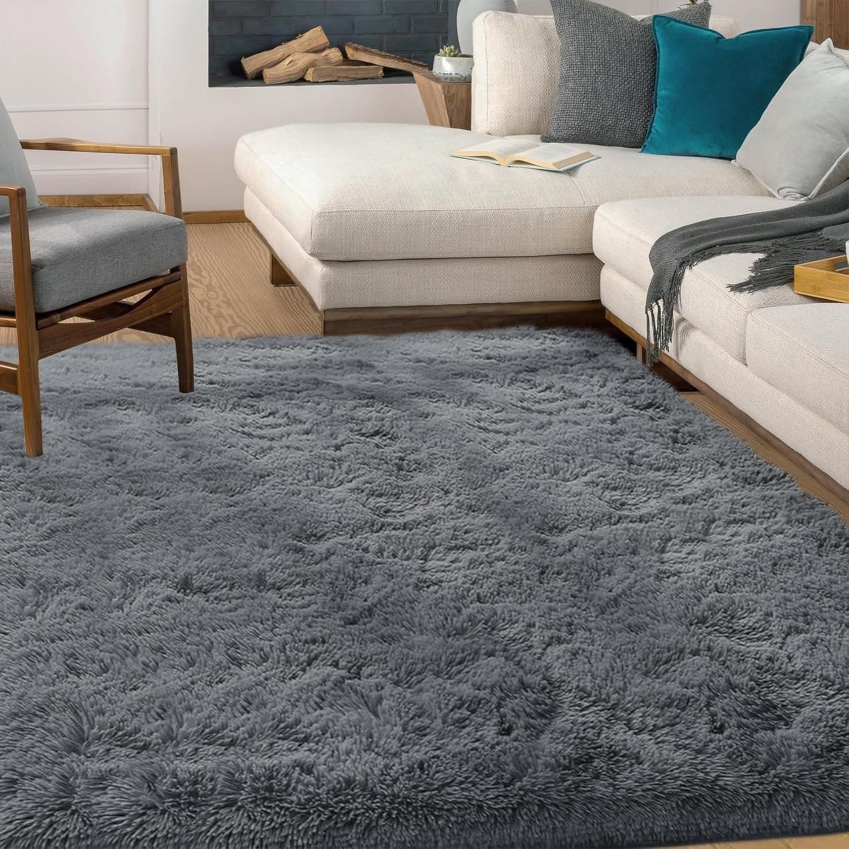 ラグマット カーペット リビングマット 約147cm × 約89cm Ⓣ Amazon｜カーペット ラグ ラグマット 130 x 180 cm 洗える 防ダニ 防臭